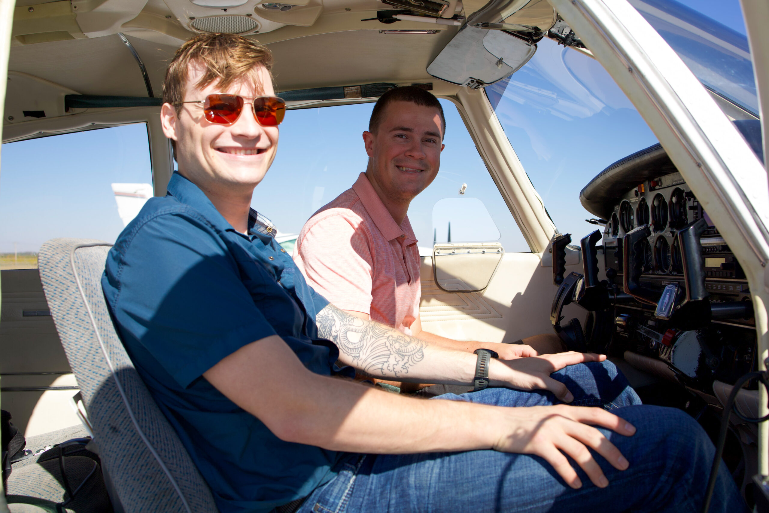 Flight instructor tracking student progress toward 1,500 hours at Alto Flight Academy